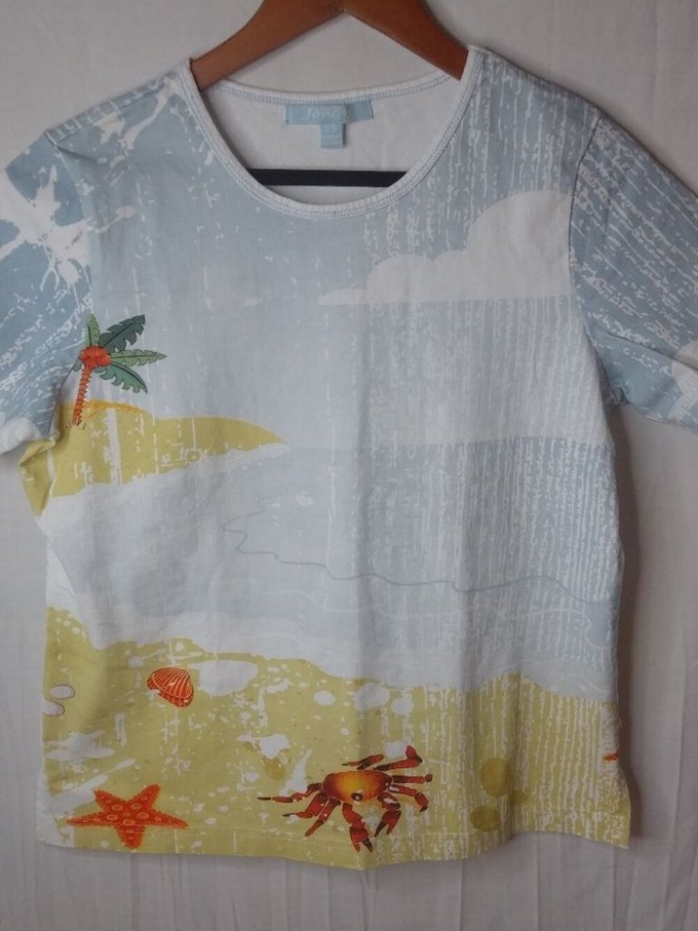 Joni B. SP Shore Bay Ocean Crab Beachcomber Top Petite